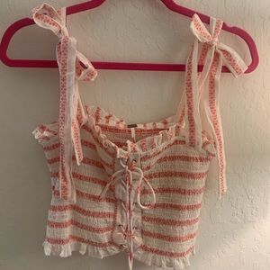 Free people smocked crop top